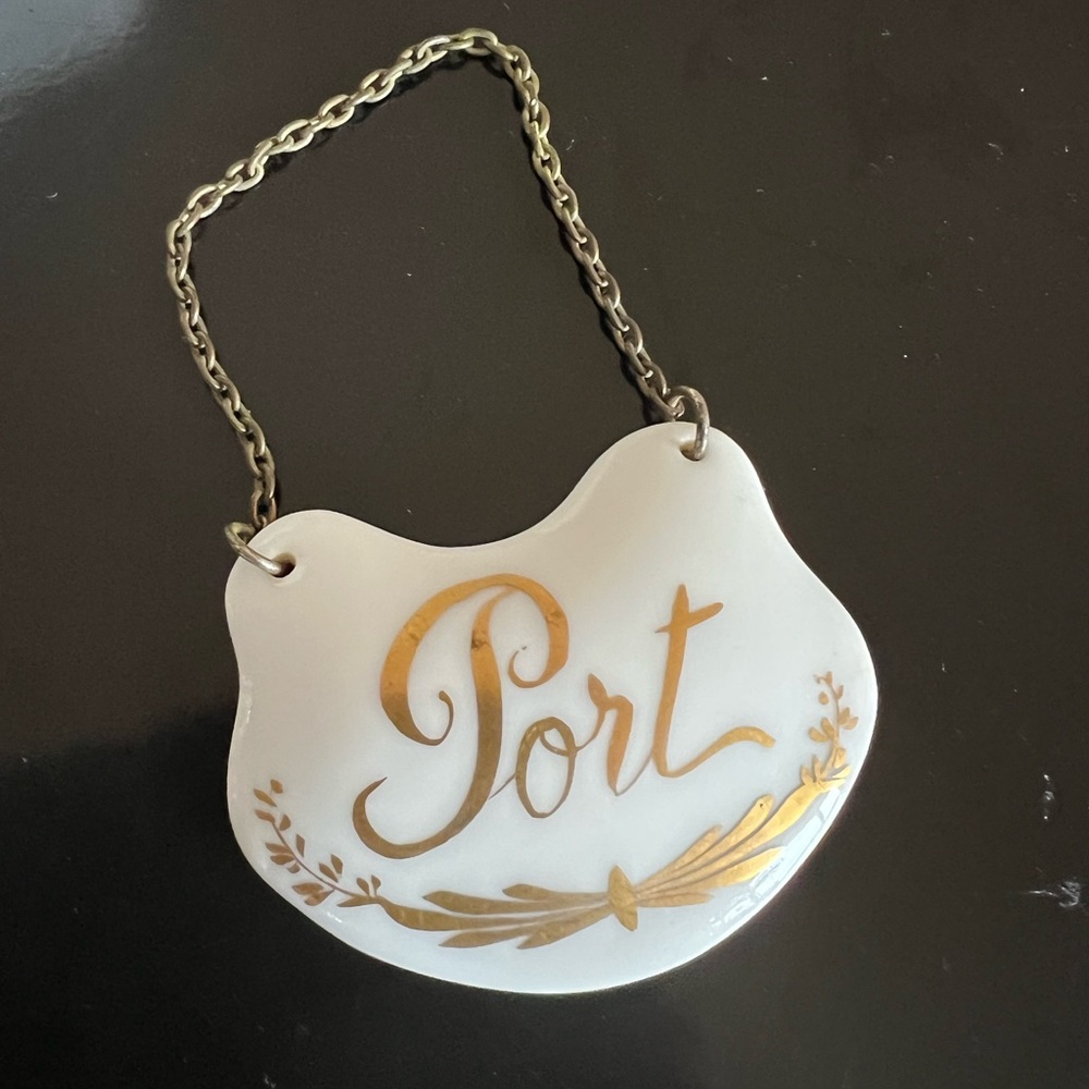 Limoges porcelain Port decanter hang